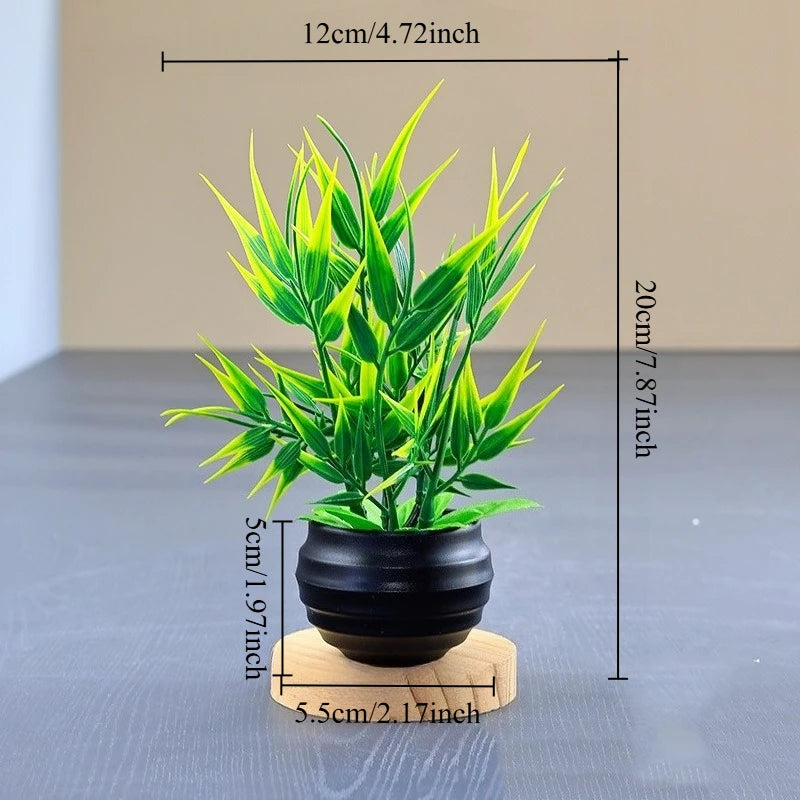 plantes artificielles vertes moderne feuilles pointues pots noirs blancs intérieur décoration maison