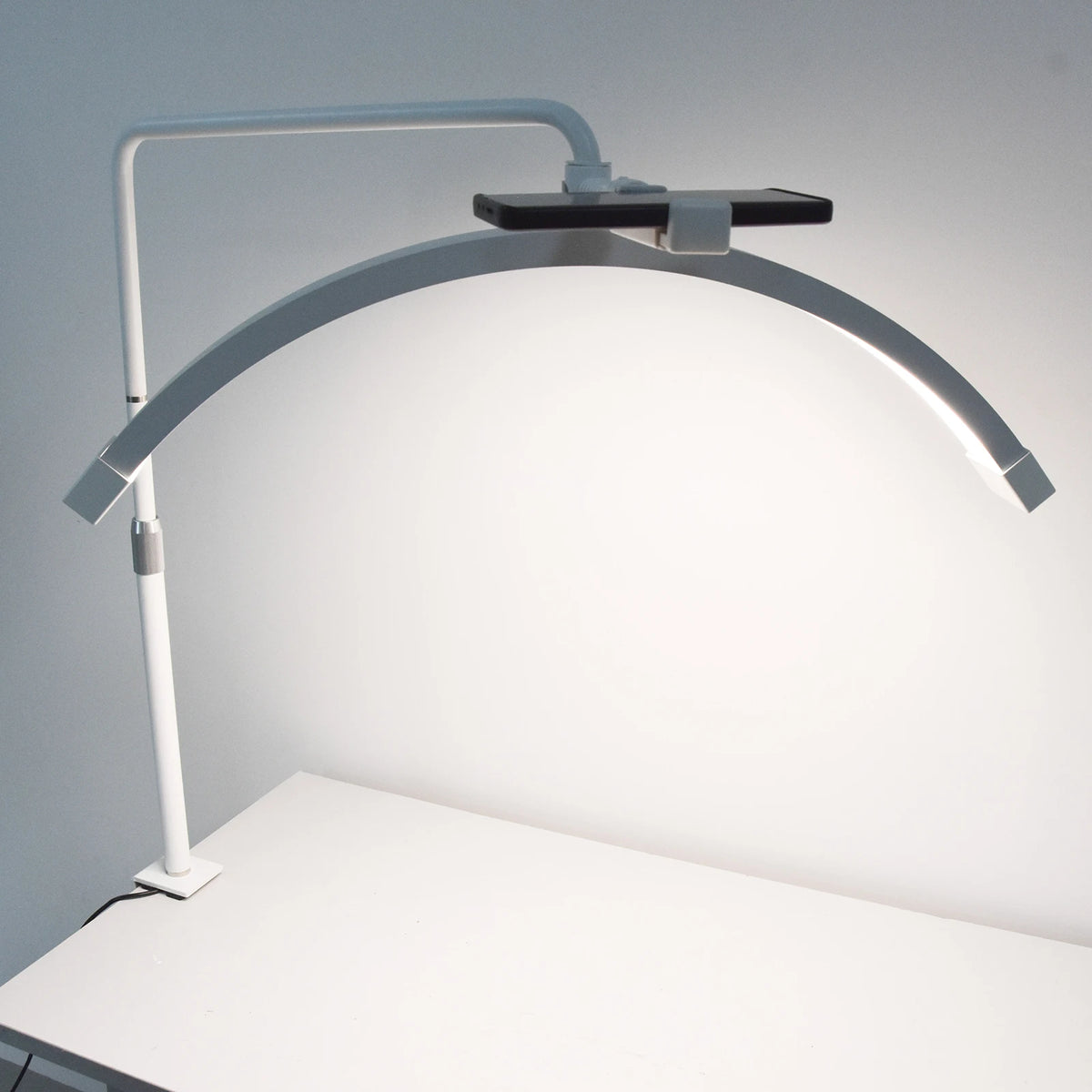 lampe led anneau noir blanc moderne clip adaptable 40w