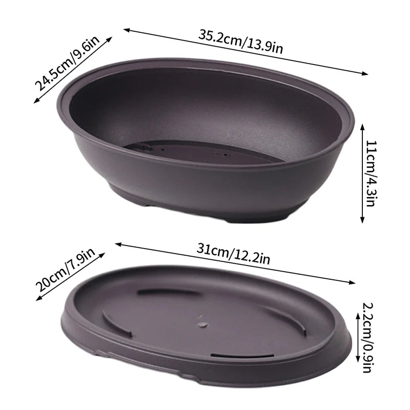 pot plante jardin extérieur marron moderne grille drainage fleurs succulentes bonsaï