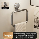 porte serviettes mural gris lisse adhésif moderne salle bain organisateur fixe serviettes