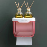 boîte serviettes beige rose moderne adhésive salle bain cuisine organisateur papier toilette opacité texture