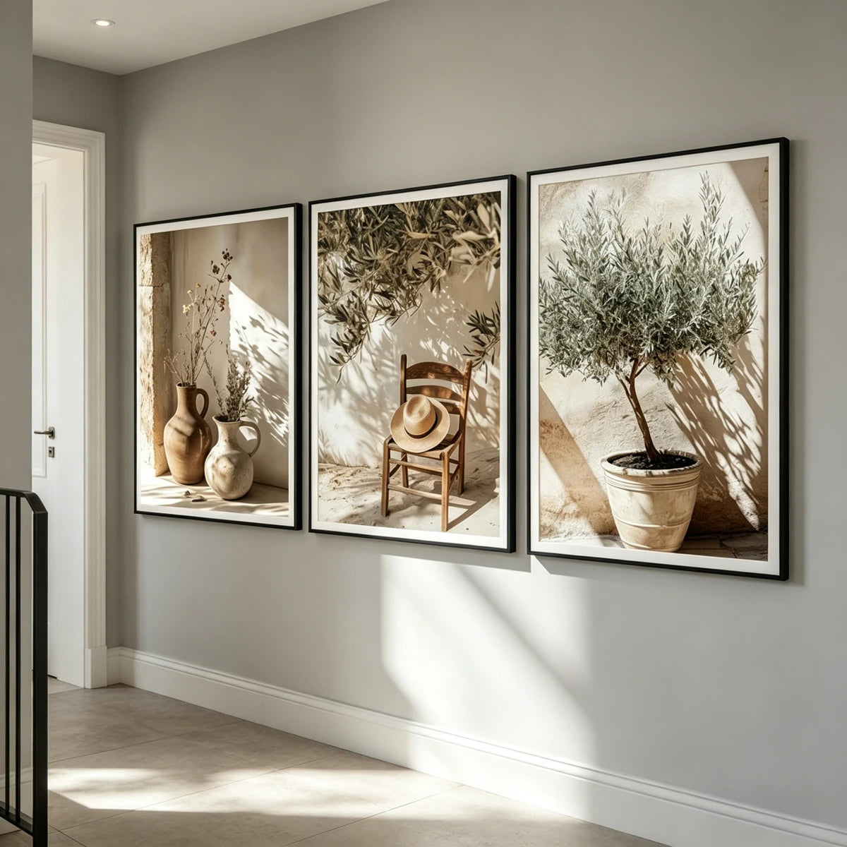 affiches paysage naturel olivier vase chaise toile minimaliste rustique sans cadre 30x40cm 40x60cm