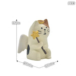 statuettes chats cartoon ailes blancs noirs decoration maison jardin collection erotique