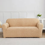 housse canapé polyestère beige texture bouclée moderne lavable machine salon