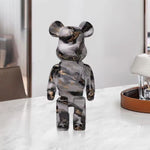 figurine ours multicolore graffiti résine contemporaine décoration intérieur table chambre erotique
