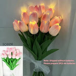 décoration intérieure moderne bouquet tulipes lumineuses orange jaune rose adhésif anniversaire mariage