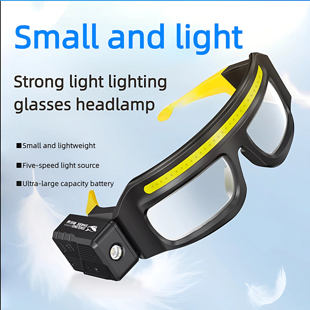 lampe frontale led rechargeable capteur mouvement modes stroboscope 90° rotation 99g usb camping randonnée