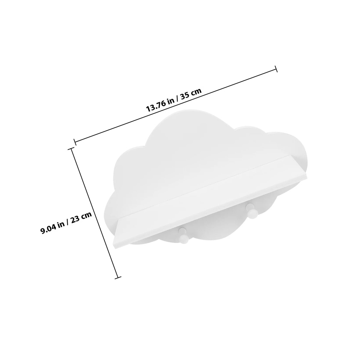 étagère murale nuage blanche moderne fixations sans perçage deco intérieur