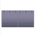 rideau porte garage gris quilted moderne clips sommet isolation thermique