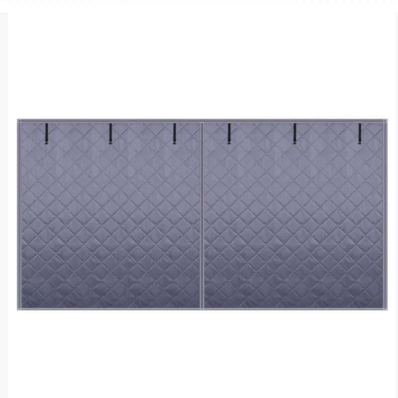 rideau porte garage gris quilted moderne clips sommet isolation thermique