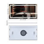 miroir lumineux moderne marbre blanc noir antibuée led bluetooth défog couleurs