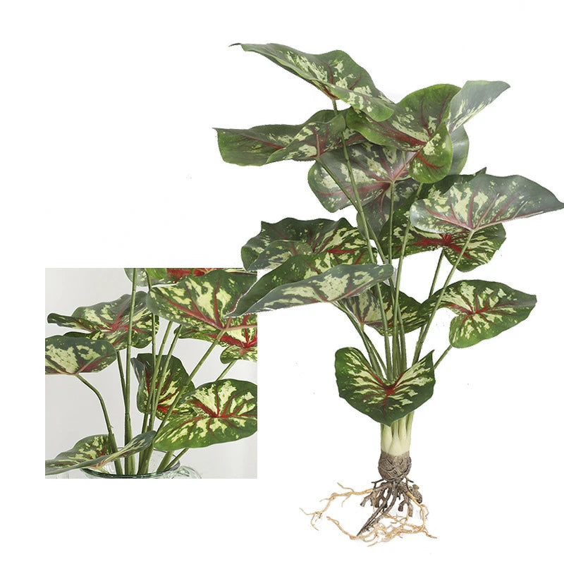plantes artificielles vertes feuilles soie decoration extérieur moderne minimaliste