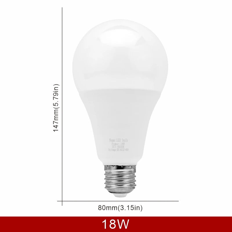 ampoule led e27 blanc froid chaud 12v 85v 3w 6w 9w 12w 15w 18w
