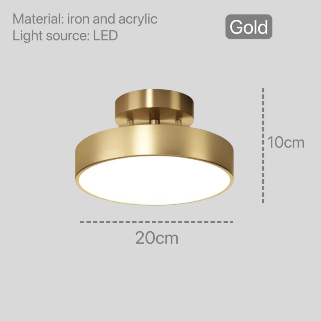 lampe moderne or rond éclairage cuisine chambre montée surface led 2000 82000 lumens métal