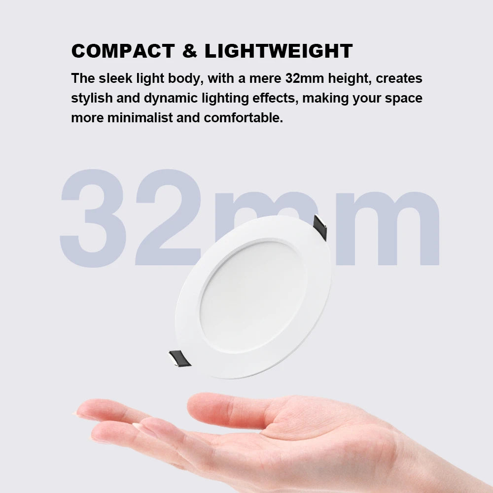 spots led encastrables 7w 9w 12w 15w 18w 21w blanc modernes clips fixation