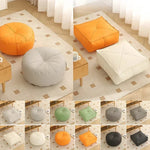 pouf moderne orange gris vert blanc mousse pu polyester coton imperméable amovible lavable