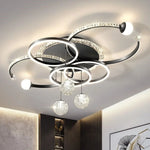 suspension lumineuse moderne chandelier led blanc noir or abstraite chambre salon
