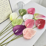 fleurs artificielles anthurium rose blanc vert violet rouge modernes mariage anniversaire intérieur