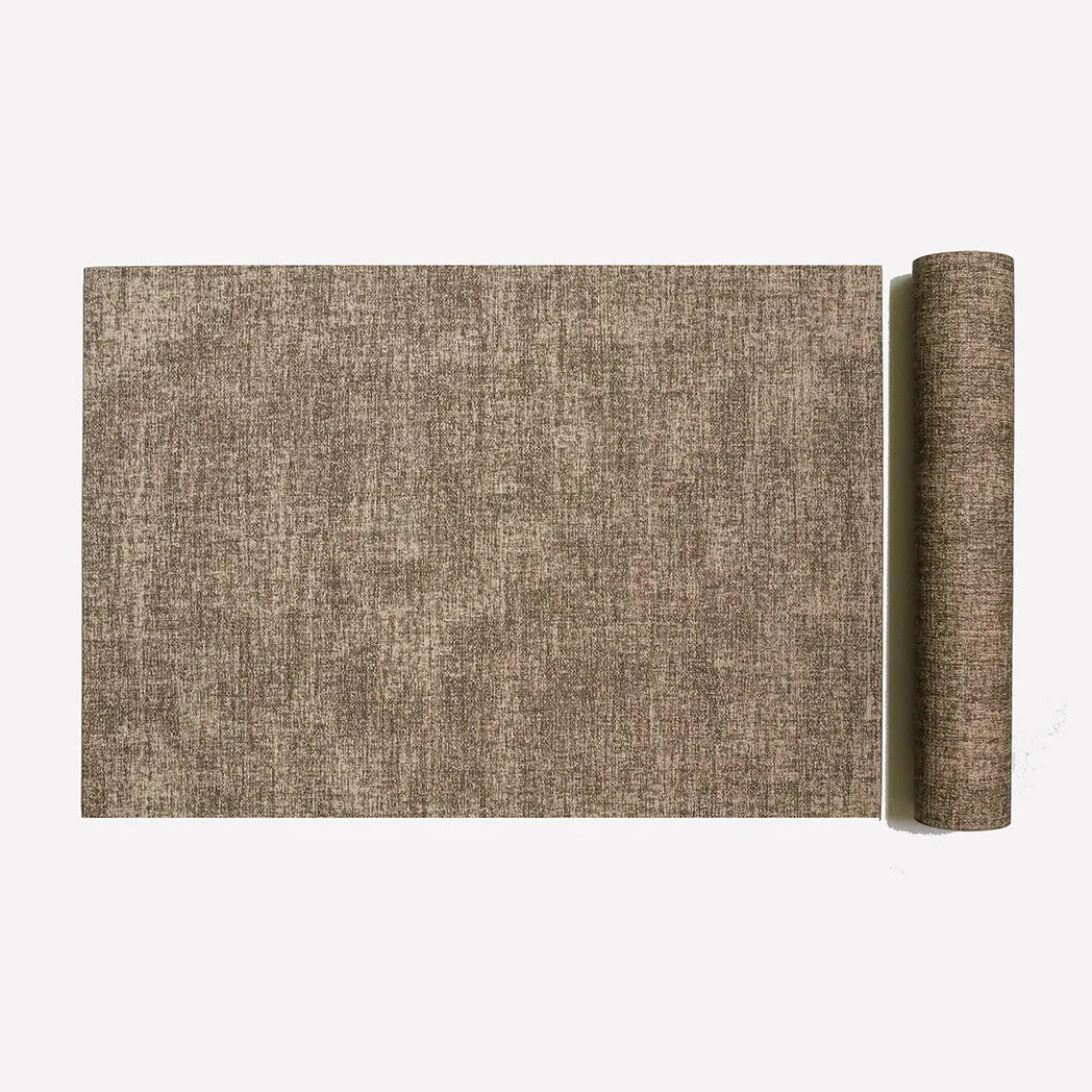 tapis table moderne gris beige marron bleu toile lin respectueux environnement imperméable essuyable resistant