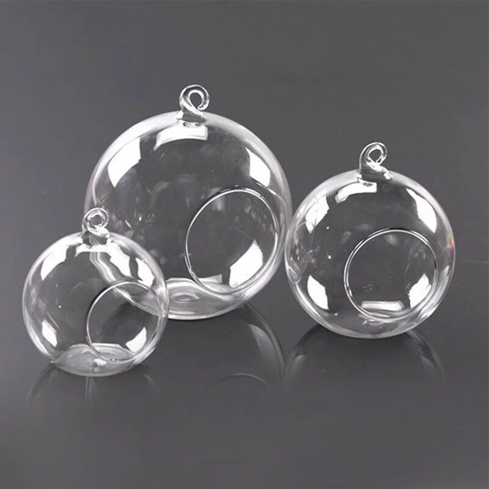 boule noël transparente classique anneau métallique décoration intérieure extérieure très transparente 10cm 12cm 8cm