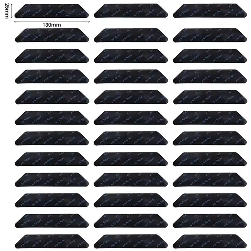 tapis antidérapants pastilles adhésives noires blanches florales décoration intérieure utilitaires