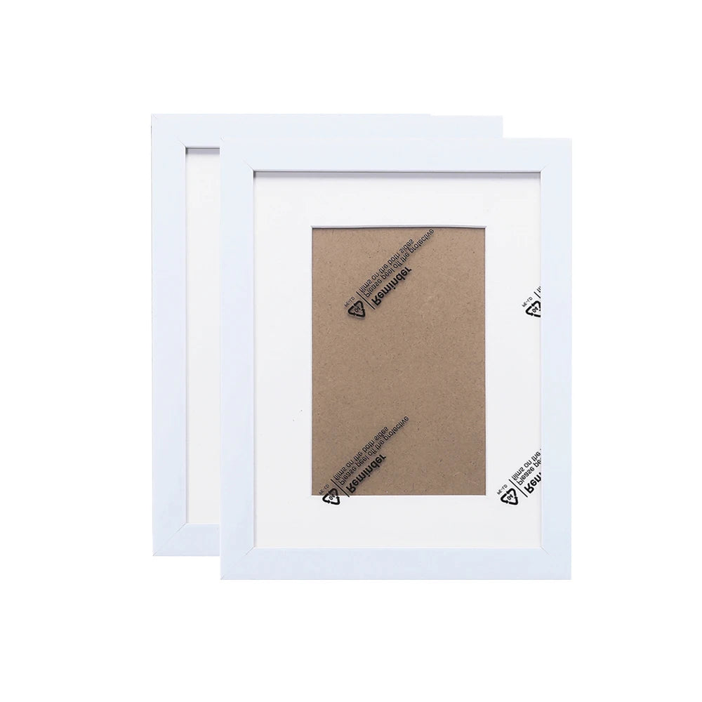 cadre photo blanc minimaliste plexiglas mat bois adhésif 17cm 17cm simple abstrait decoration maison
