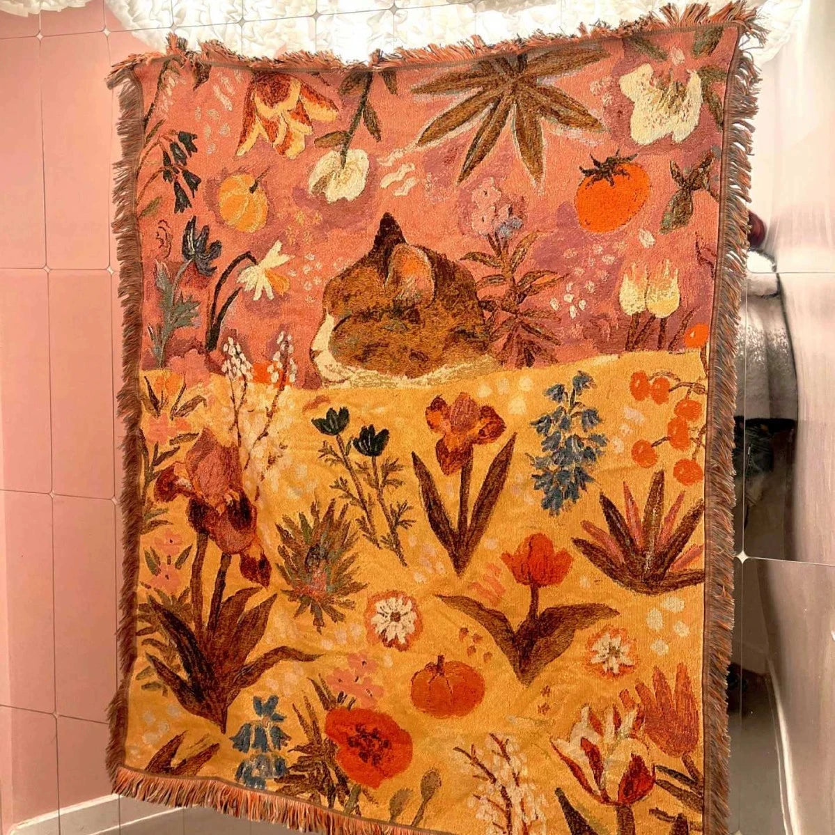 couverture coréenne brodée animaux dessin animé verte blanche grise ocre bleue polyester coton rectangle