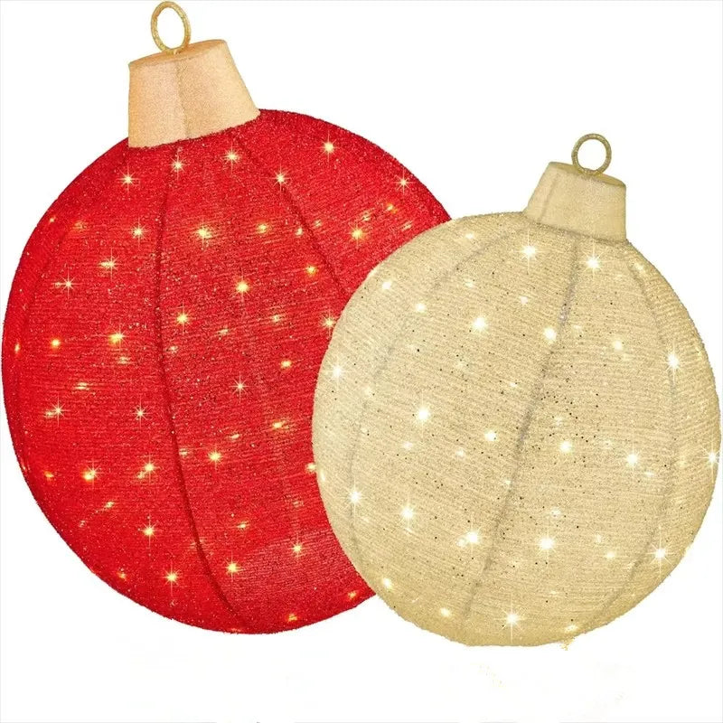 Lanterne ronde textile éclairée pour fêtes