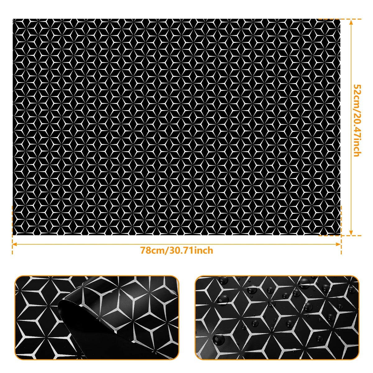 protège plaque induction silicone marbre noir blanc moderne adhésif protection verre céramique induction cover
