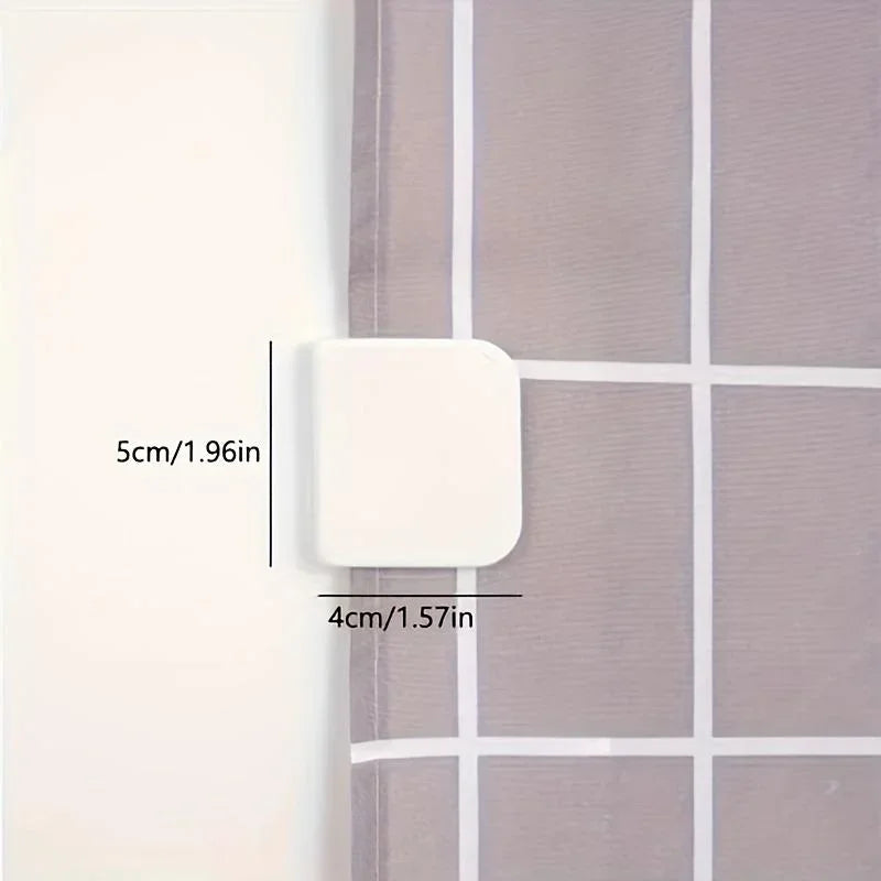 rideau polonais fermeture adhésive moderne accessoire rideau carreaux gris blanc 6pcs opaque minimaliste