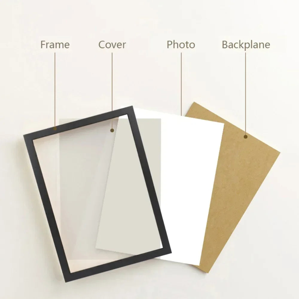 Cadre photo blanc moderne accroché au mur avec une photo