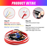 Détail du câblage de la bande LED néon 12V