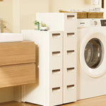 meuble rangement blanc moderne étages pieds tiroirs sans salon toilette
