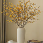 branche artificielle feuilles simples vase décoration intérieure naturelle minimaliste noir jaune rose violet bleu