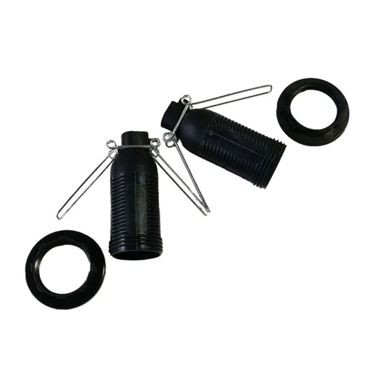 embouts lampe e14 noir blanc clip ressort lampholder cristal classique bague serrage fixations lampe