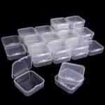 boîtes rangement transparentes modernes clips fermeture poignées 3.5cm 5.5cm bijoux pièces crafts
