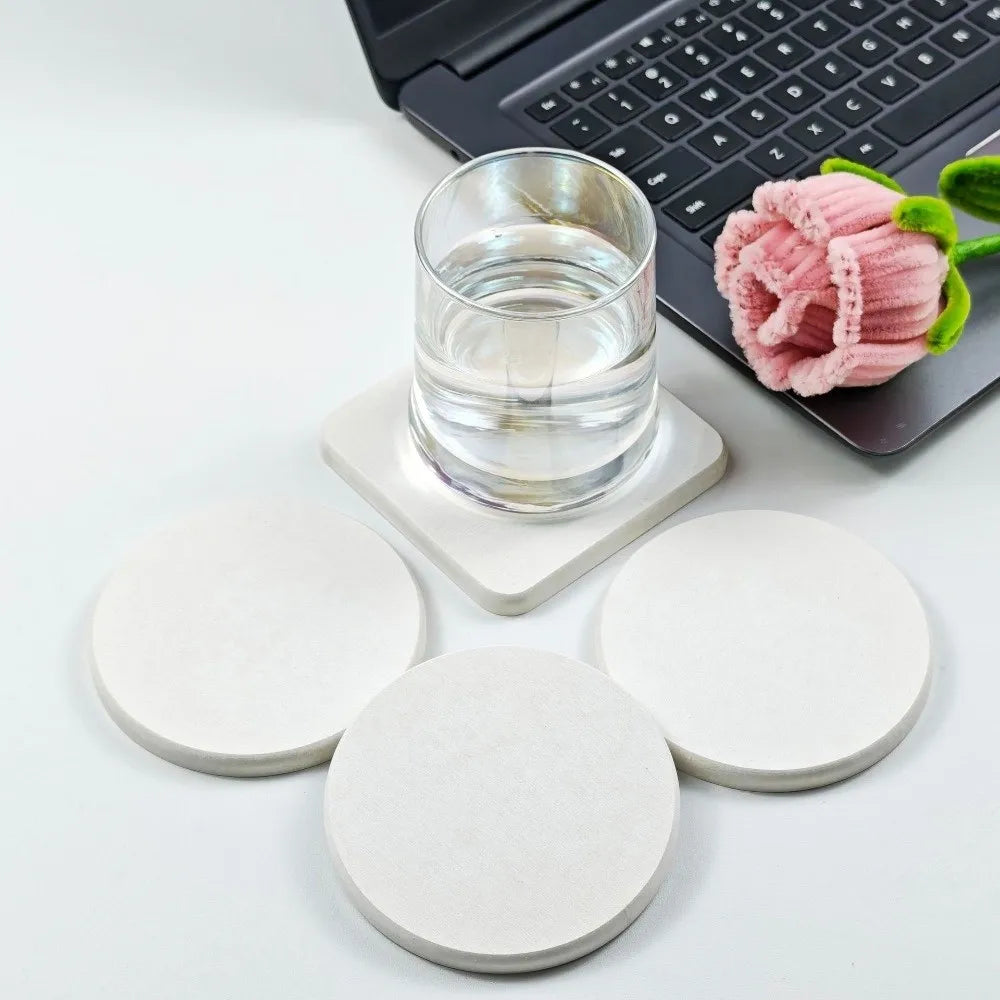 supports verre gris blanc moderne opacité tapis antidérapants polyester rond carré