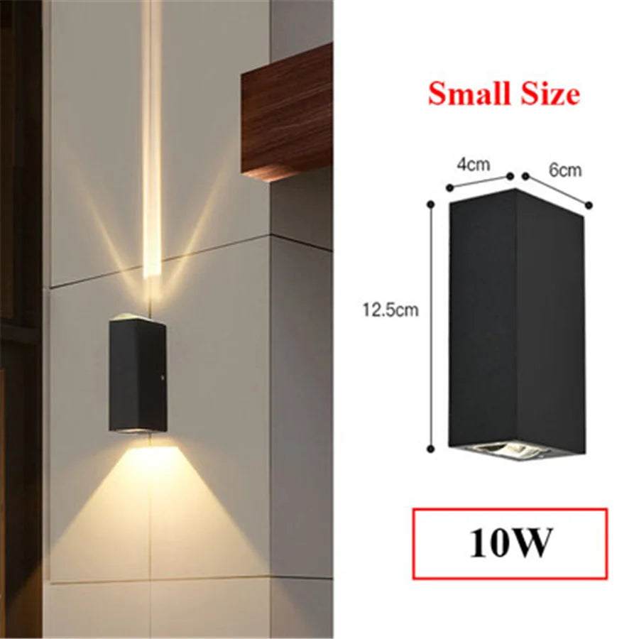 lampes murales led extérieures étanches modernes 6w 10w 20w noir jaune blanc rouge bleu
