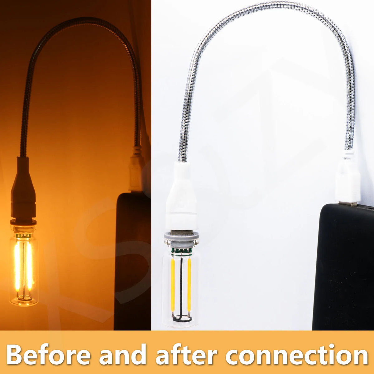ampoule led usb flexible transparente moderne décoration intérieure multiple couleurs adaptable lumière nocturne rechargeable
