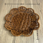 paniers rangement tressés rotin marron clair utilisation multiple réutilisable traditionnels opaques