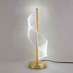 lampe table or spirale transparent moderne interrupteur tactile 34cm base plate