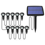 éclairage solaire extérieur moderne 12 piquets lumineux noir ip65 led contemporain