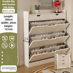 armoire chaussures moderne beige clair tiroirs rangement chaussures objets multifonction bois MDF