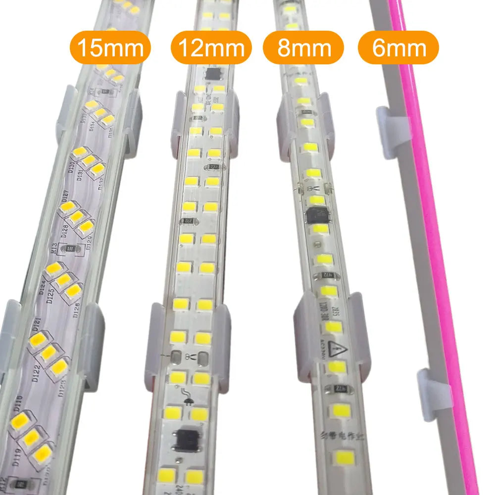 clips fixation bande led transparent moderne 6mm 8mm 12mm 15mm certifié fcc rohs