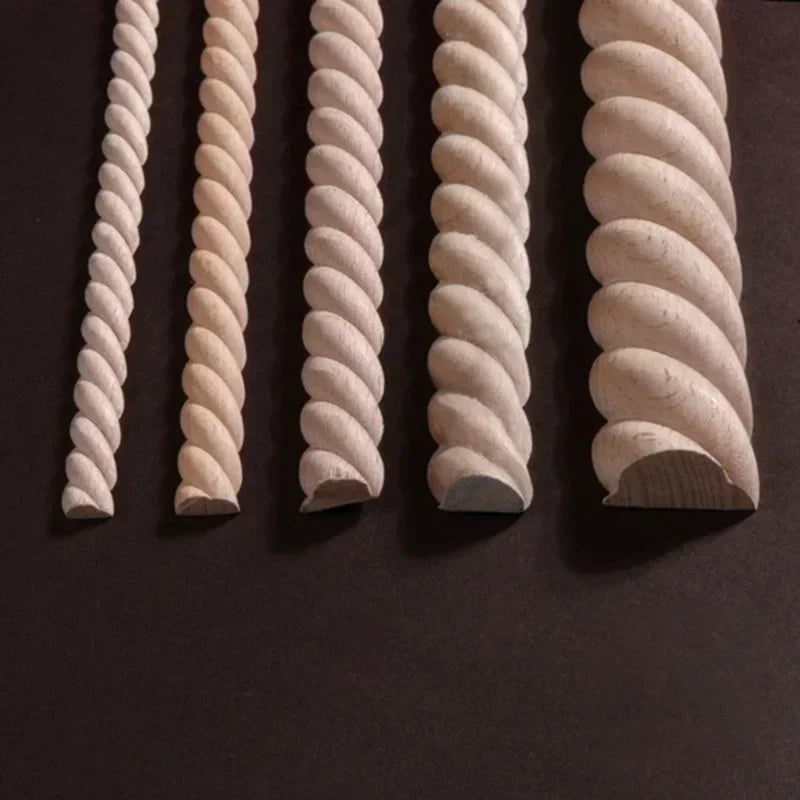 corde torsadée bois sculptée vintage classique non peinte beige clair décoration meuble architectureintérieur