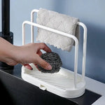 porte serviettes cuisine blanc moderne serviette gants vaisselle grille rangement évier