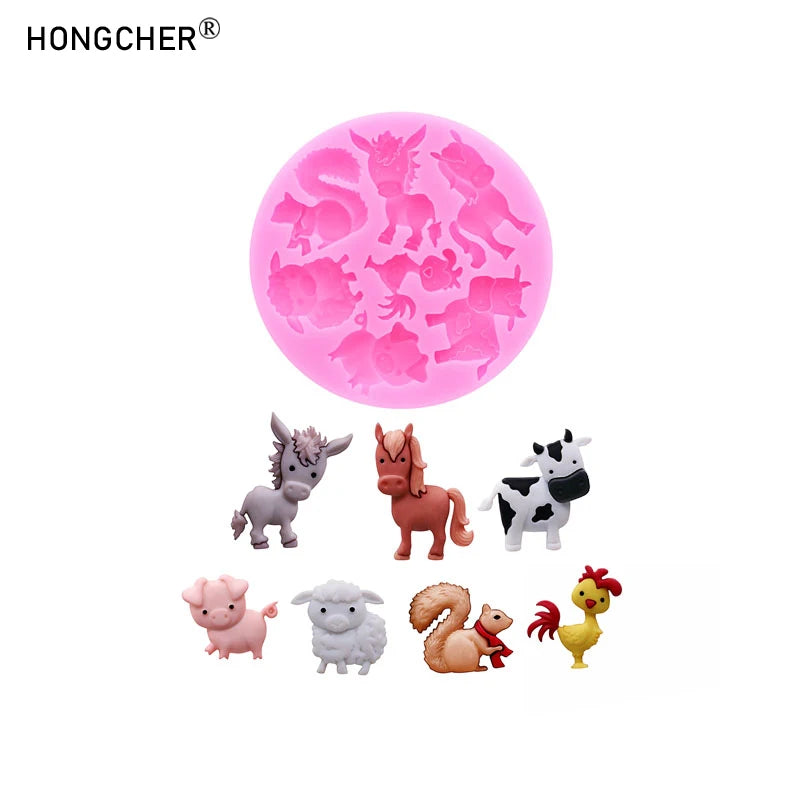 moule gâteau silicone animaux rose décoration cake chocolat cookies modernes enfants