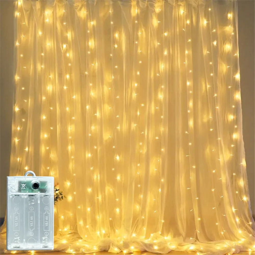 guirlande lumineuse led blanc moderne 3m 3m 300 led points lumineux auto batterie non