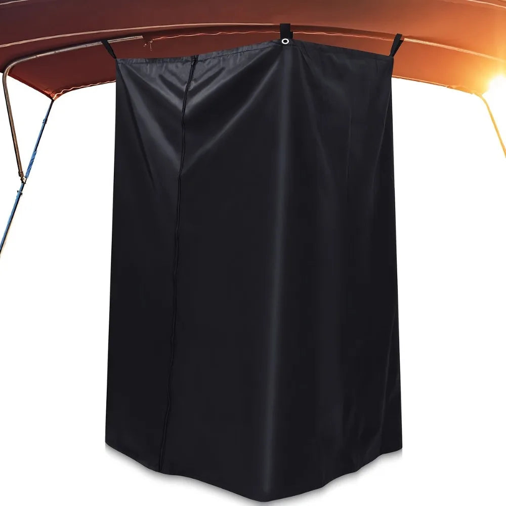 rideau confidentialite portable noir tissu 300d opaque utilitaire bateau sac rangement
