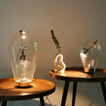 lampe table moderne verre transparent vintage éclairage chevet led minimaliste